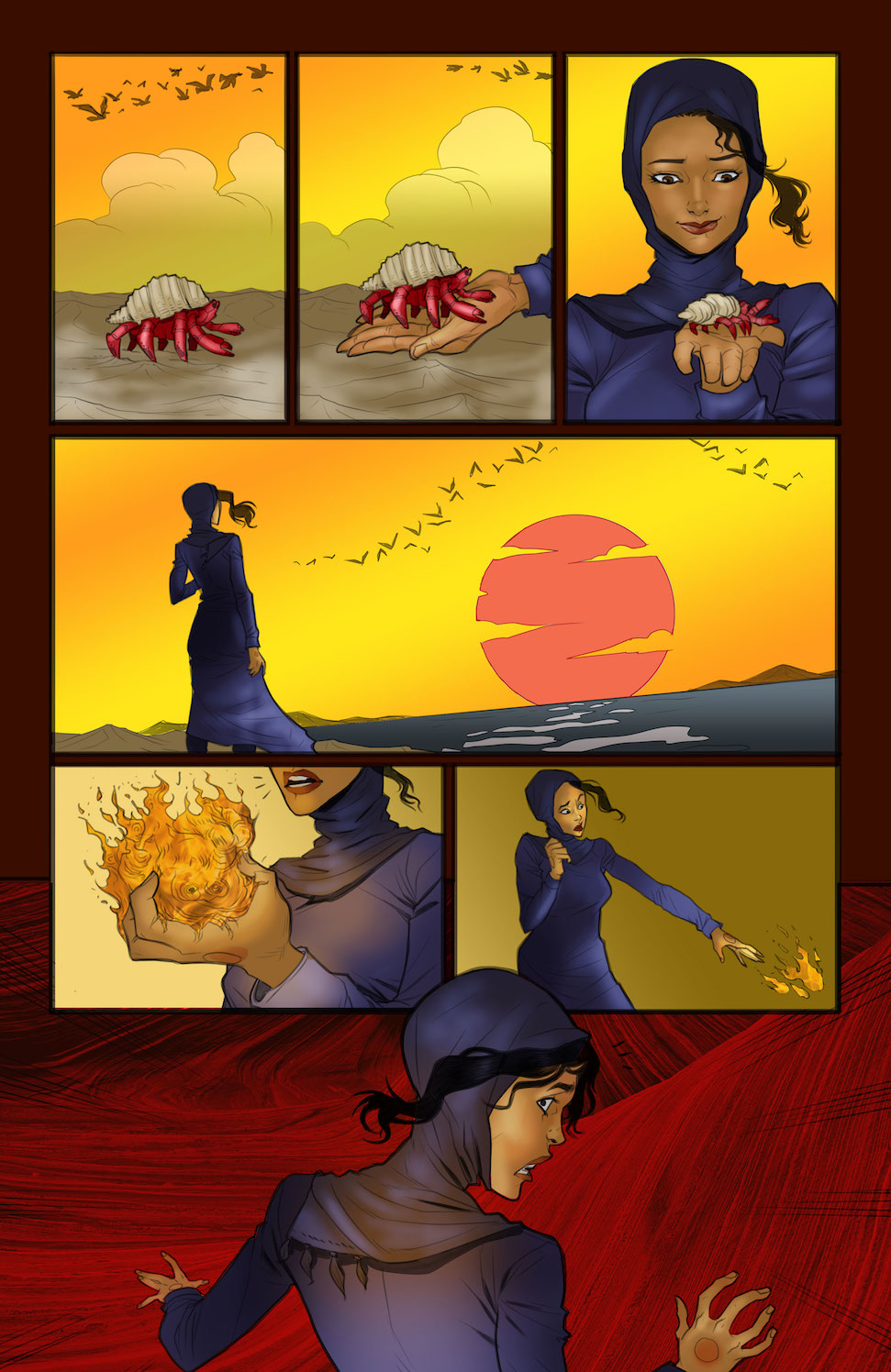 Zahra The Shadow Flame #2, Page 1.